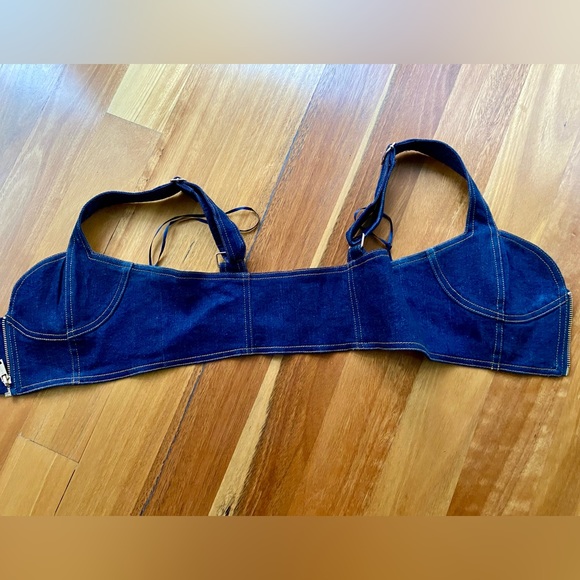 Alice McCall Denim Crop Top - Picture 3 of 3